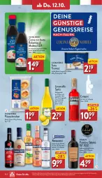 Gazetka promocyjna Aldi Nord - Von Montag - Gazetka - ważna od 14.10 do 14.10.2023 - strona 26 - produkty: aceto, aceto balsamico, alkohol, balsam, balsamico, campari, cin, creme, eis, elle, flasche, getränk, gin, likör, limo, Mode, nuss, pizza, primitivo, rama, ramazzott, ramazzotti, reis, rotwein, teller, Ti, wein, zott, ZTE