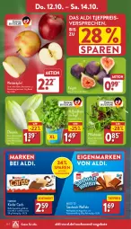 Gazetka promocyjna Aldi Nord - Von Montag - Gazetka - ważna od 14.10 do 14.10.2023 - strona 28 - produkty: aldi, angebot, angebote, basilikum, beutel, biscotto, creme, eis, Feigen, ferrero, Germ, kakao, Kinder, LG, milch, reis, salat, sandwich, Schal, Schale, Spezi, Ti, tiefpreis, topf, waffeln