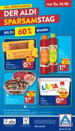 Gazetka promocyjna Aldi Nord - Von Montag - Gazetka - ważna od 14.10 do 14.10.2023 - strona 39 - produkty: aldi, aus der tiefkühlung, auto, butter, butterkeks, eis, flasche, gewürz, gewürzketchup, gin, halbfettmargarine, Hela, keks, kekse, ketchup, lätta, leibniz, magazin, margarine, papier, Strudel, telefon, Ti, ZTE