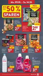 Gazetka promocyjna Aldi Nord - Von Montag - Gazetka - ważna od 14.10 do 14.10.2023 - strona 9 - produkty: Alwa, beutel, Cashew, cranberry, eis, elle, flasche, früchte, mineralwasser, natur, nuss, perwoll, pistazien, reis, Ria, salz, teller, Ti, waschmittel, wasser, ZTE