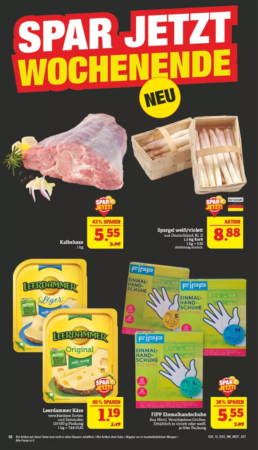 Aktueller Prospekt Marktkauf - Prospekt - von 01.05 bis 07.05.2022 - strona 37 - produkty: axe, ball, eis, ente, Haxe, Kalbshaxe, Käse, leerdammer, penne, rel, spargel, tee, Ti