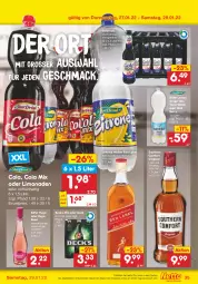 Gazetka promocyjna Netto Marken-Discount - Filial-Angebote - Gazetka - ważna od 29.01 do 29.01.2022 - strona 35 - produkty: alkohol, angebot, bitter lemon, blended scotch, blended scotch whisky, cocktail, cola, eis, getränk, gin, ginger, ginger ale, hugo, johnnie walker, käfer, likör, limo, limonade, limonaden, mac, malz, pils, reis, scotch, scotch whisky, Southern Comfort, Ti, tonic, tonic water, wein, whiskey, whisky, Wild, wild berry, ZTE