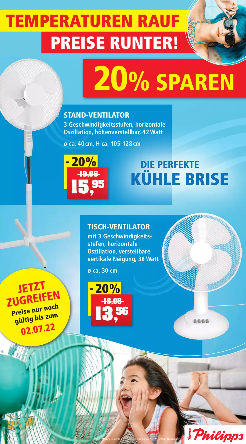 Aktueller Prospekt Thomas Philipps - Prospektwerbung - von 27.06 bis 02.07.2022 - strona 13 - produkty: eis, reis, Ti, tisch, ventilator