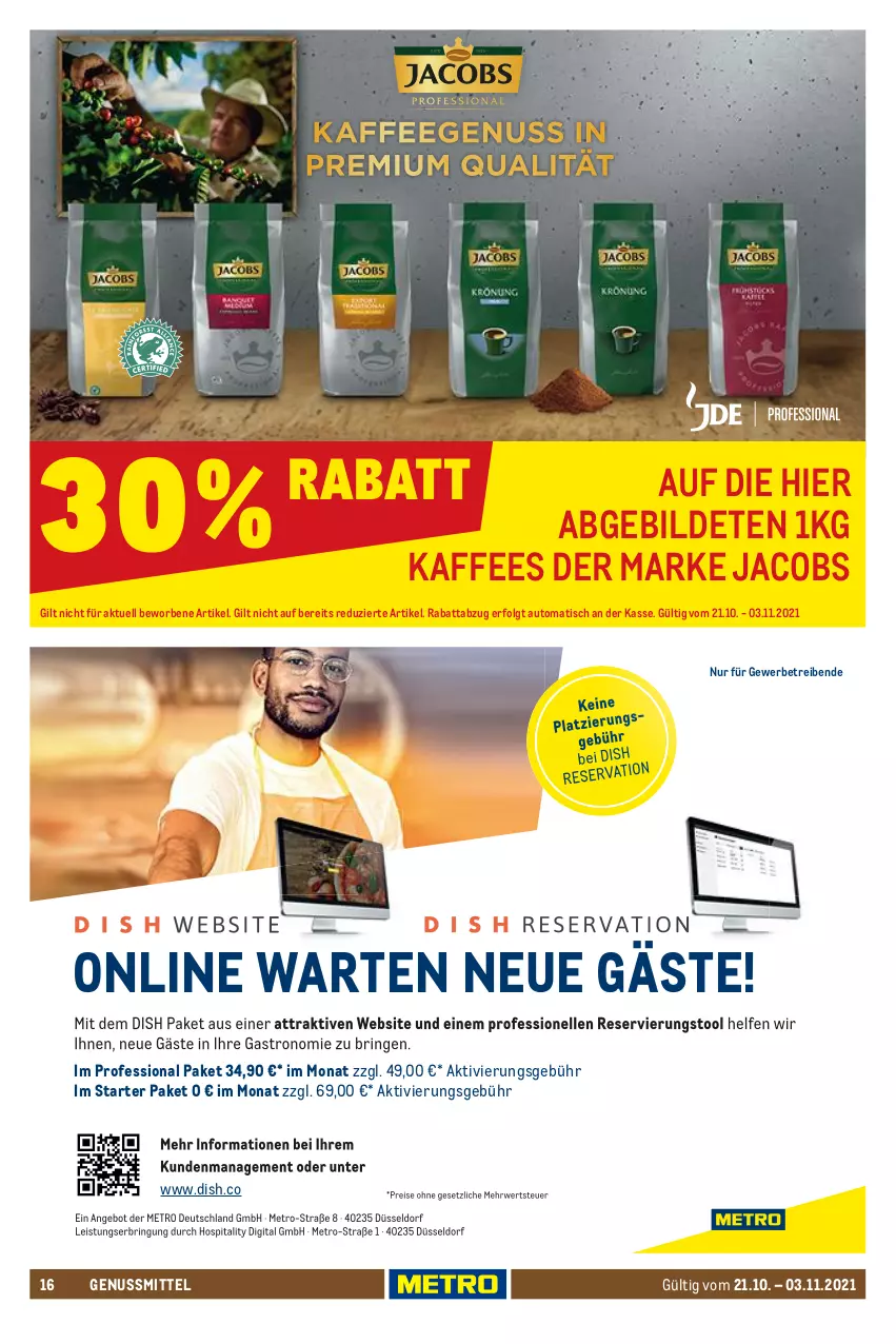 Aktueller Prospekt Metro - GastroJournal - von 21.10 bis 03.11.2021 - strona 16