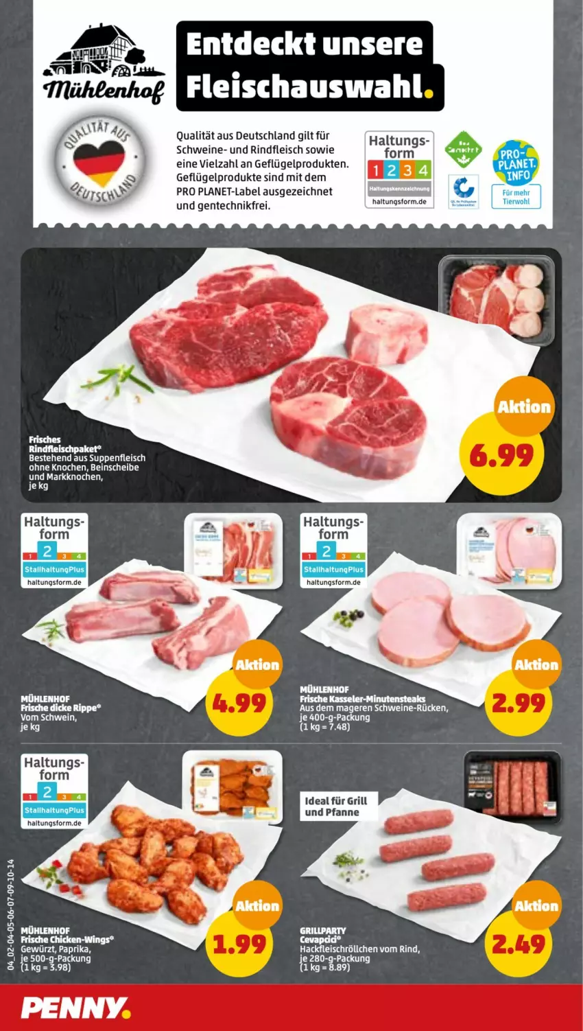 Aktueller Prospekt Penny - Prospekte - von 06.03 bis 11.03.2023 - strona 4 - produkty: eis, fleisch, für grill und pfanne, Geflügel, grill, grill und pfanne, HP, ideal für grill, ideal für grill und pfanne, pfanne, rind, rindfleisch, schwein, schweine, suppe, suppen, suppenfleisch, Ti, und pfanne, wein, weine