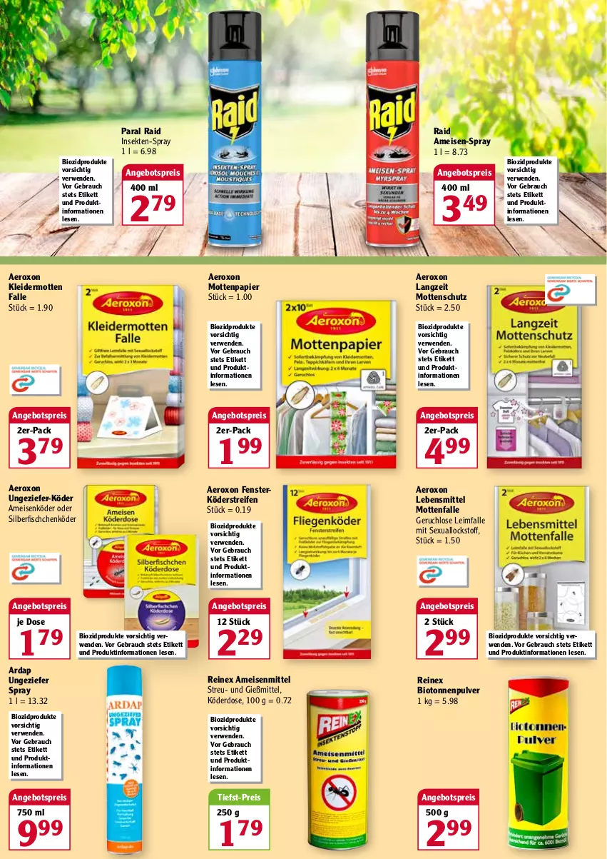 Aktueller Prospekt Globus - Prospekte - von 07.03 bis 12.03.2022 - strona 4 - produkty: aeroxon, angebot, angebotspreis, bio, biozidprodukte, eis, fenster, fisch, kleid, kleider, lebensmittel, Mottenfalle, oxo, papier, Rauch, reifen, reis, rwe, sekt, Ti, tiefst-preis