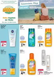 Gazetka promocyjna Globus - Prospekte - Gazetka - ważna od 12.03 do 12.03.2022 - strona 1 - produkty: after sun, aloe vera, angebot, angebote, angebotspreis, auer, creme, Creme gel, eis, Engel, milch, mousse, nivea, nivea sun, reis, sonnenmilch, sonnenschutz, sonnenspray, Ti