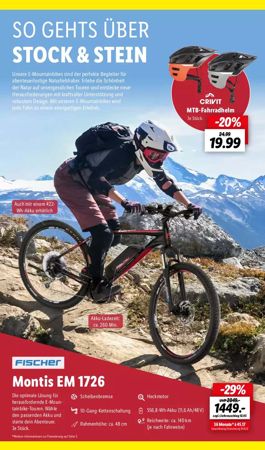 Aktueller Prospekt Lidl - Fahrrad Magazin 2023 - von 03.06 bis 18.06.2023 - strona 12 - produkty: akku, decke, eis, ente, Fahrrad, fahrradhelm, Kette, kraft, Lusti, Mountainbike, natur, rwe, Schal, Ti