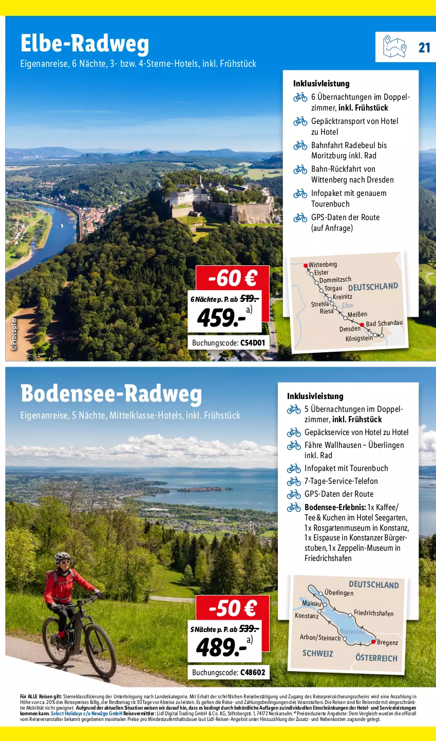 Aktueller Prospekt Lidl - Fahrrad Magazin 2023 - von 03.06 bis 18.06.2023 - strona 21 - produkty: angebot, angebote, auer, Bad, Brei, buch, eis, elle, Garten, GPS, kaffee, kuchen, reis, reiseveranstalter, reiss, ring, Sport, stube, tee, telefon, Ti