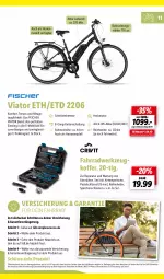 Gazetka promocyjna Lidl - Fahrrad Magazin 2023 - Gazetka - ważna od 18.06 do 18.06.2023 - strona 11 - produkty: akku, beleuchtung, crivit, dell, E-Mobilität, eis, Fahrrad, fisch, fische, Fischer, Kette, koffer, LG, Mode, reifen, reis, rwe, Schal, Schütze, sim, Tempo, Ti, werkzeug