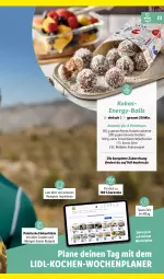 Gazetka promocyjna Lidl - Fahrrad Magazin 2023 - Gazetka - ważna od 18.06 do 18.06.2023 - strona 23 - produkty: alesto, ball, Datteln, hafer, haferflocken, haselnuss, kokos, nuss, rezept, rezepte, Ti, tisch