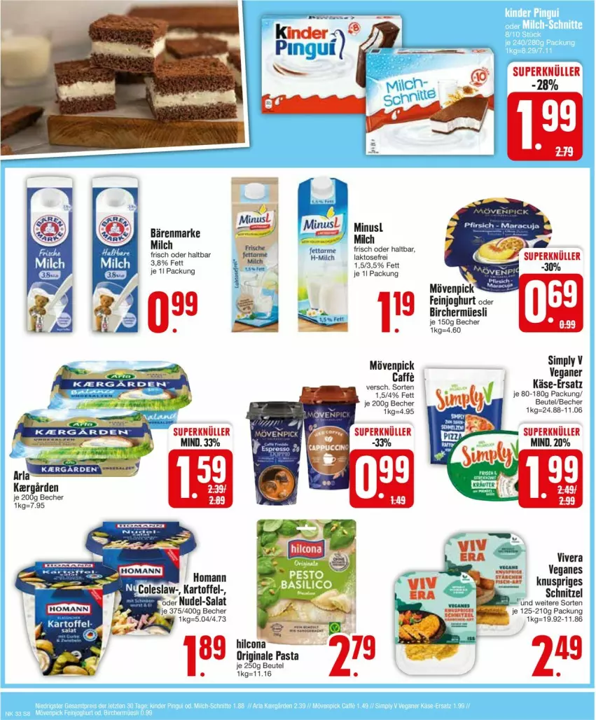 Aktueller Prospekt Edeka - Prospekte - von 12.08 bis 17.08.2024 - strona 10 - produkty: bärenmarke, Becher, beutel, caffe, feinjoghurt, gin, hilcona, joghur, joghurt, Käse, milch, mövenpick, pasta, schnitzel, sim