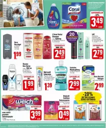 Gazetka promocyjna Edeka - Prospekte - Gazetka - ważna od 17.08 do 17.08.2024 - strona 26 - produkty: deo, deutschlandcard, Discreet, dove, duschgel, elvital, flasche, haarspray, katzensnack, katzensnacks, kraft, l'oreal, leine, listerine, mint, mundspülung, Odol, papier, rexona, roll-on, shampoo, snack, snacks, spülung, Taft, Ti, toilettenpapier, vita, vitakraft