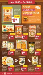 Gazetka promocyjna Aldi Nord - Von Montag - Gazetka - ważna od 18.05 do 18.05.2024 - strona 12 - produkty: aldi, Artischocken, aus der tiefkühlung, cerealien, creme, eier, eis, elle, gin, kartoffel, Käse, knoblauch, küche, LG, mac, mandel, nuss, olive, oliven, pudding, reis, ring, Ti, tisch, Törtchen, tortilla, tortillas, ZTE