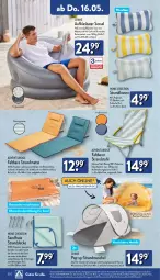 Gazetka promocyjna Aldi Nord - Von Montag - Gazetka - ważna od 18.05 do 18.05.2024 - strona 20 - produkty: aldi, aufbewahrungstasche, Bau, decke, dell, eis, elle, erde, gin, hering, kissen, kühltasche, Mode, ndk, pool, reis, Ria, ring, rückenlehne, Schal, Schale, sessel, strandmatte, stuhl, Tasche, taschen, Ti, uv-schutz, wasser, ZTE