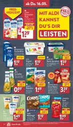 Gazetka promocyjna Aldi Nord - Von Montag - Gazetka - ważna od 18.05 do 18.05.2024 - strona 28 - produkty: aldi, alpro, aufstrich, Becher, butter, buttermilch, corny, creme, drink, eis, elle, flasche, frische milch, frucht, fruchtaufstrich, gin, grana, grana padano, halbfettmargarine, Käse, kerrygold, lätta, margarine, milch, milram, müsli, Müsliriegel, padano, rama, rama cremefine, Rana, Reibekäse, reis, riegel, Schwartau, soja, Spezi, teller, Ti, weidemilch, weihenstephan, ZTE