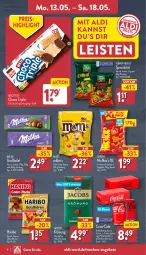 Gazetka promocyjna Aldi Nord - Von Montag - Gazetka - ważna od 18.05 do 18.05.2024 - strona 8 - produkty: aldi, angebot, angebote, beutel, biscotto, coca-cola, cola, eis, elle, erdnüsse, filterkaffee, funny-frisch, haribo, jacobs, jacobs krönung, kaffee, lorenz, mars, milka, reis, Spezi, teller, Ti, zucker