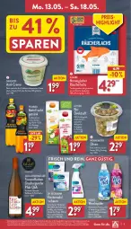 Gazetka promocyjna Aldi Nord - Von Montag - Gazetka - ważna od 18.05 do 18.05.2024 - strona 9 - produkty: aioli, almare, aqua, Becher, bio, burgunder, creme, direktsaft, Dr. Beckmann, eis, fisch, flasche, fleisch, frucht, getränk, gin, grauburgunder, knoblauch, lachs, mayonnaise, Müller, olive, oliven, pfanne, Pfanner, Räucherlachs, reis, rwe, saft, salz, sprühflasche, Ti, trolli, vernel, weichspüler, wein, Weißwein, Yo, ZTE