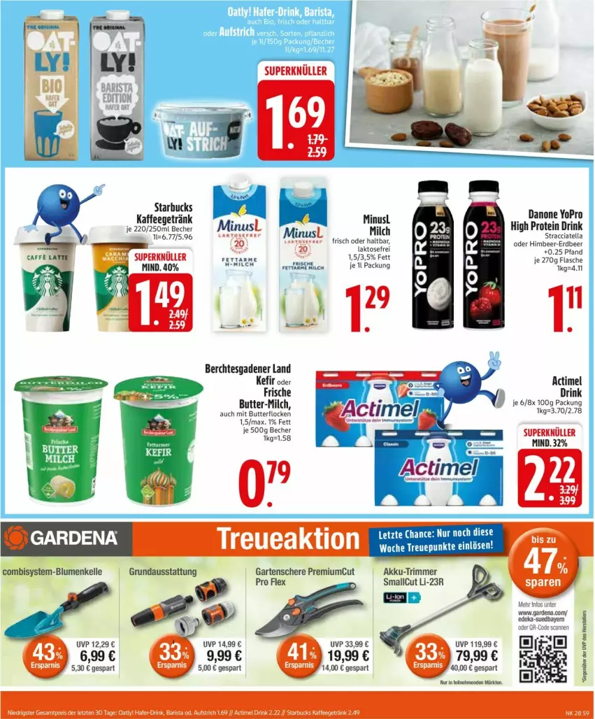 Aktueller Prospekt Edeka - Prospekte - von 07.07 bis 12.07.2025 - strona 11 - produkty: ACC, actimel, akku, Becher, butter, danone, drink, flasche, getränk, himbeer, kaffee, milch, starbucks, Ti, Yo
