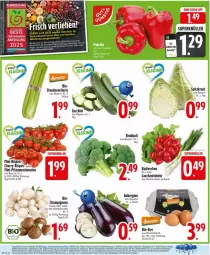 Gazetka promocyjna Edeka - Prospekte - Gazetka - ważna od 12.07 do 12.07.2025 - strona 8 - produkty: Abtei, aubergine, auer, bio, braun, brokkoli, champignon, champignons, deka, eier, elle, ente, gin, K2, Kraut, Lauchzwiebel, lauchzwiebeln, obst, pflaume, pflaumen, radieschen, stauden, Ti, tomate, tomaten, zucchini, zwiebel, zwiebeln