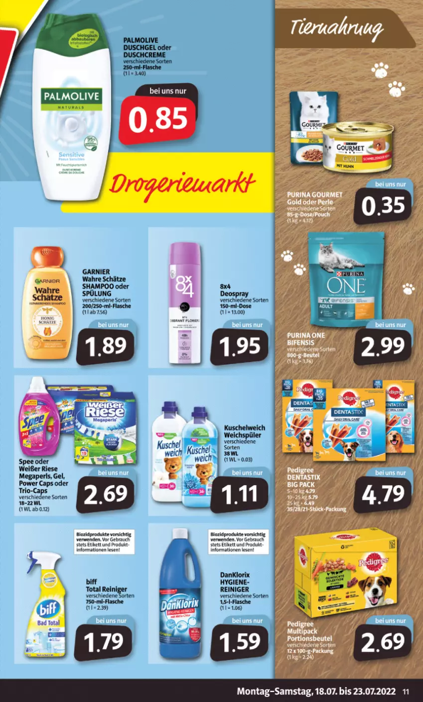 Aktueller Prospekt Markant - Prospekte - von 25.07 bis 30.07.2022 - strona 11 - produkty: bio, biozidprodukte, Cap, garnier, megaperls, natur, natura, olive, palmolive, Rauch, rwe, Ti