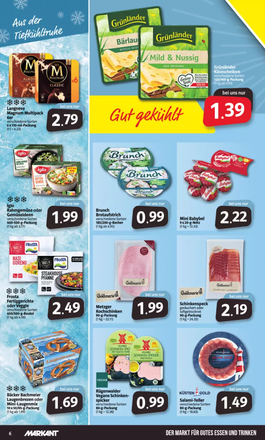 Aktueller Prospekt Markant - Prospekte - von 25.07 bis 30.07.2022 - strona 6 - produkty: aufstrich, babybel, Becher, brot, brotaufstrich, eier, elle, gutes essen, mini babybel, rügenwalder, salami, salami-teller, schinken, schinkenspeck, Speck, teller