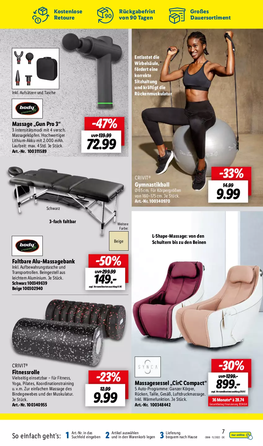 Aktueller Prospekt Lidl - Aktuelle Onlineshop-Highlights - von 01.11 bis 30.11.2022 - strona 7 - produkty: akku, asti, auer, aufbewahrungstasche, auto, ball, Bank, crivit, korb, ndk, sessel, Sport, Tasche, Ti, Yo