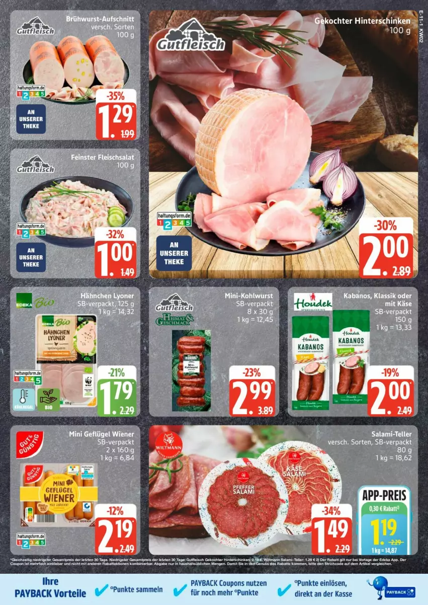 Aktueller Prospekt Edeka - Prospekte - von 05.01 bis 10.01.2026 - strona 13 - produkty: coupon, coupons, Geflügel, kabanos, payback, wiener