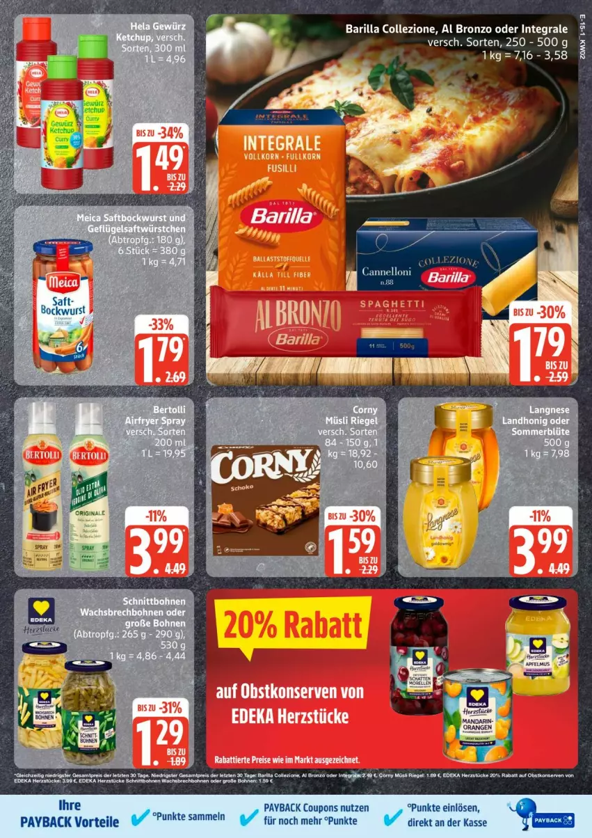 Aktueller Prospekt Edeka - Prospekte - von 05.01 bis 10.01.2026 - strona 19 - produkty: barilla, coupon, coupons, payback, tee, Ti