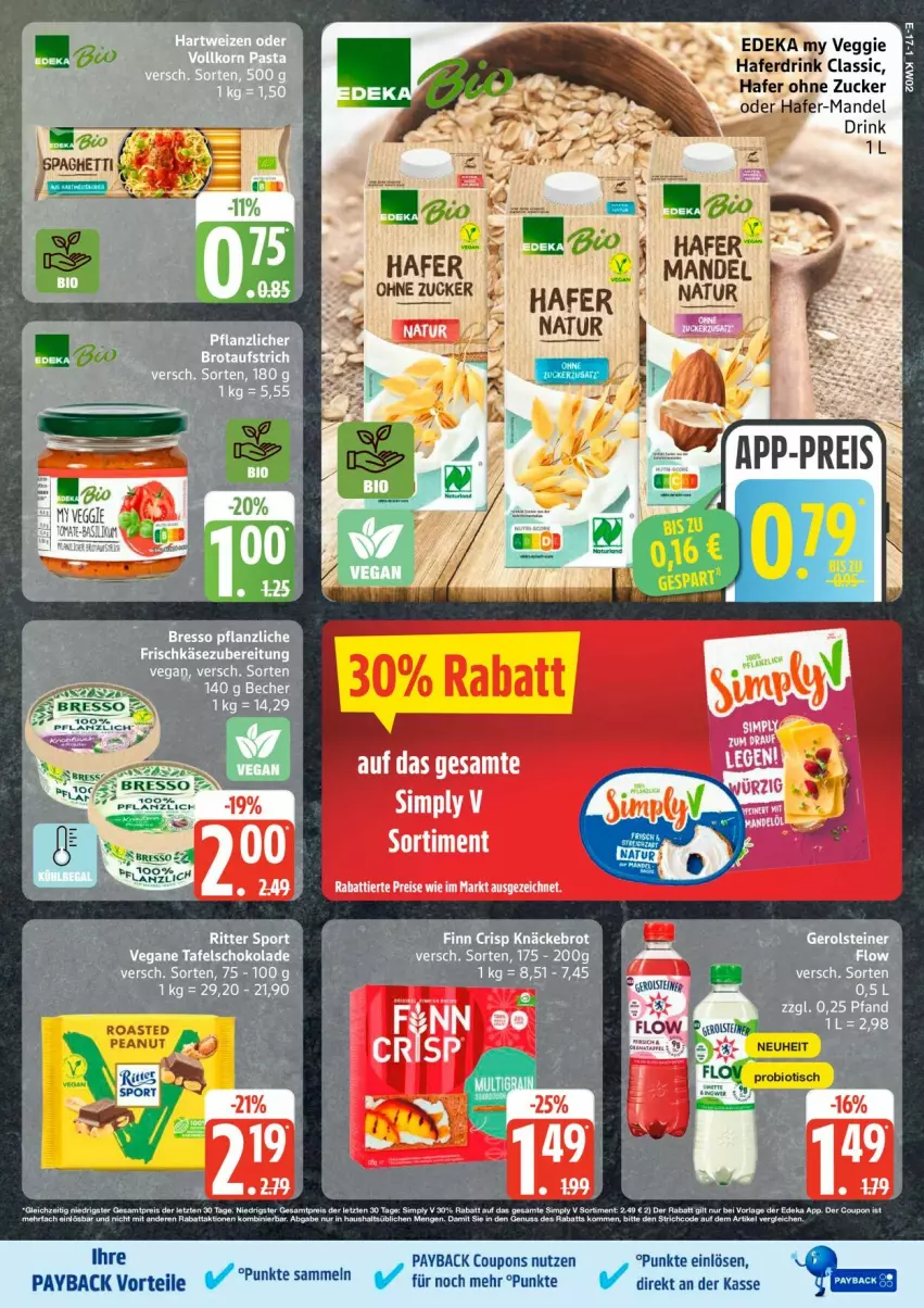 Aktueller Prospekt Edeka - Prospekte - von 05.01 bis 10.01.2026 - strona 21 - produkty: coupon, coupons, deka, ente, hafer, payback, sim, Ti, veggie, zucker