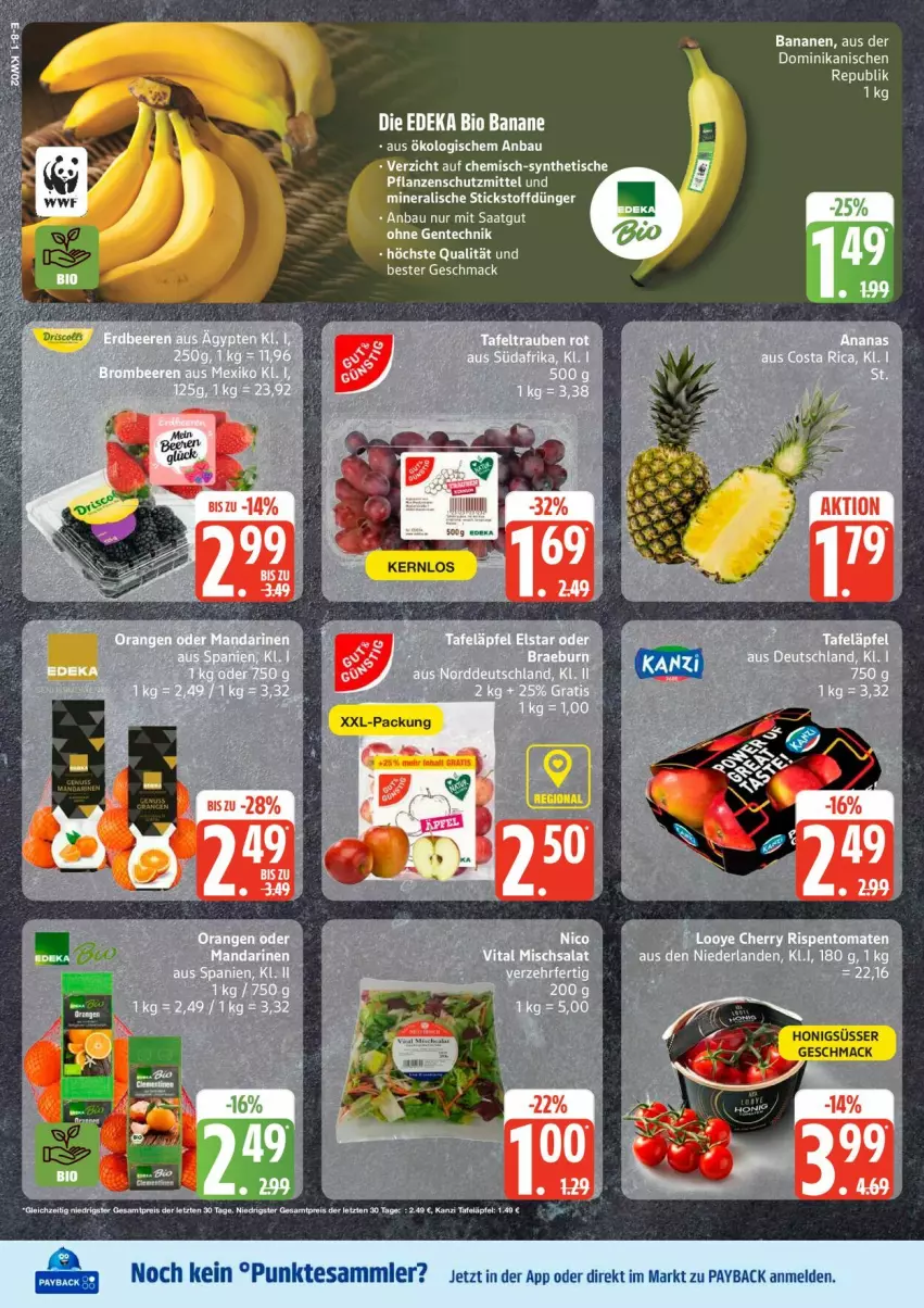 Aktueller Prospekt Edeka - Prospekte - von 05.01 bis 10.01.2026 - strona 8 - produkty: banane, bananen, Bau, dünger, eis, ente, honig, mac, nexa, payback, pflanze, pflanzen, reis, rispentomaten, salat, tafeläpfel, tesa, Ti, tisch, tomate, tomaten, vita, ZTE