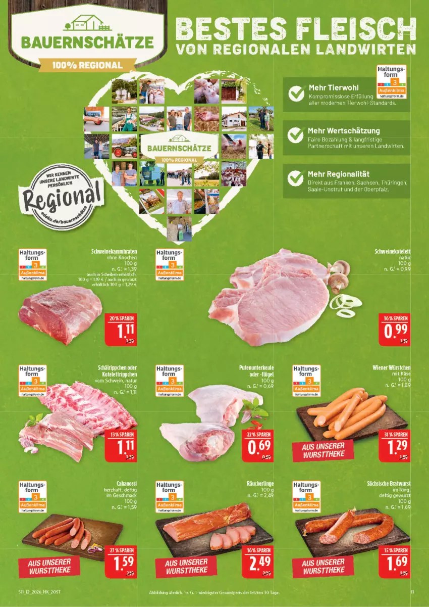 Aktueller Prospekt Marktkauf - Prospekt - von 15.03 bis 21.03.2026 - strona 11 - produkty: auer, Bau, Bauer, braten, eis, fleisch, kotelett, mac, pute, reis, ring, sac, schwein, schweine, tee, Ti, wein, weine, ZTE