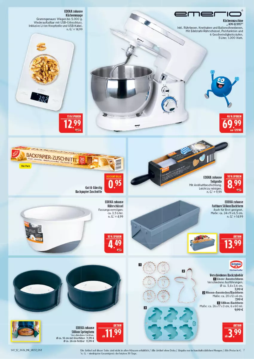 Aktueller Prospekt Marktkauf - Prospekt - von 15.03 bis 21.03.2026 - strona 7 - produkty: Ausstecher, Backform, Backzubehör, ball, brot, deka, edelstahl, eis, elle, küche, Küchen, Küchenwaage, LG, papier, reis, ring, Rührschüssel, Schneebesen, schüssel, Springform, Ti, usb, Waage, ZTE
