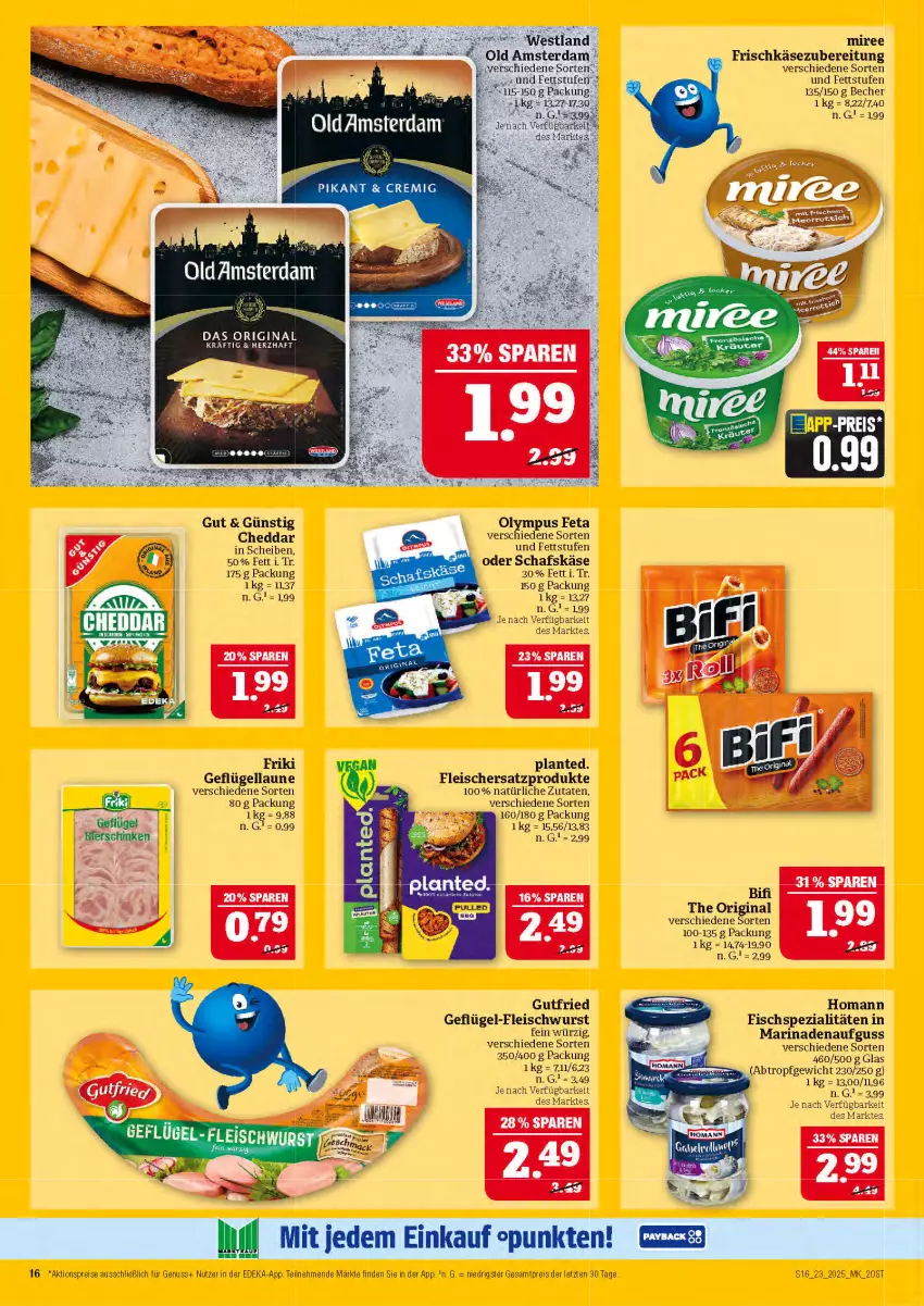 Aktueller Prospekt Marktkauf - Prospekt - von 01.06 bis 07.06.2025 - strona 16 - produkty: aktionspreis, Becher, bifi, cheddar, deka, eis, feta, fisch, Fischspezialitäten, fleisch, fleischwurst, frischkäse, frischkäsezubereitung, Geflügel, Geflügel-Fleischwurst, gin, gutfried, homann, Käse, marinade, miree, nuss, reis, schafskäse, Spezi, Ti, wurst, ZTE