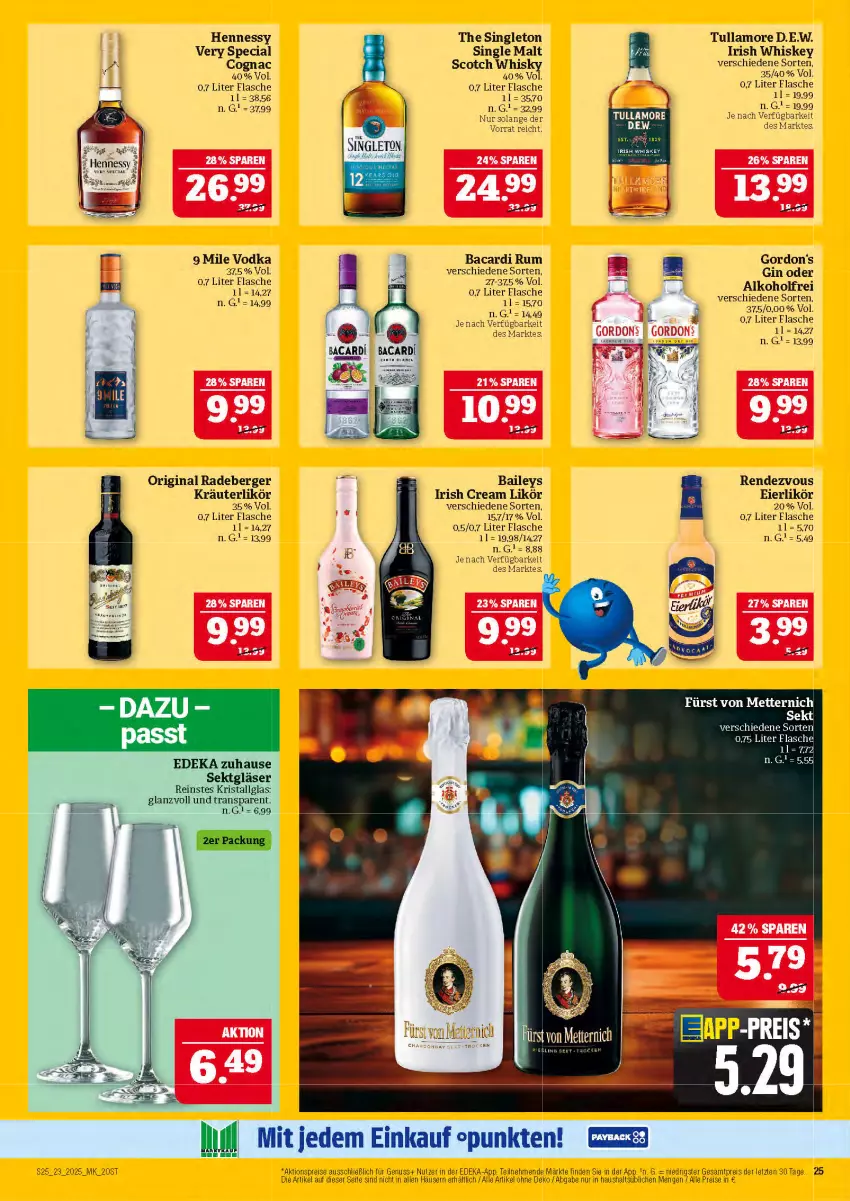Aktueller Prospekt Marktkauf - Prospekt - von 01.06 bis 07.06.2025 - strona 25 - produkty: aktionspreis, bacardi, bacardi rum, baileys, Berger, Cognac, deka, eier, eierlikör, eis, flasche, gin, Gläser, gordon, gordon's, irish cream, irish whiskey, kräuter, kräuterlikör, LG, likör, nuss, radeberger, reis, rum, scotch, scotch whisky, sekt, single malt, Ti, tullamore, vodka, whiskey, whisky, ZTE