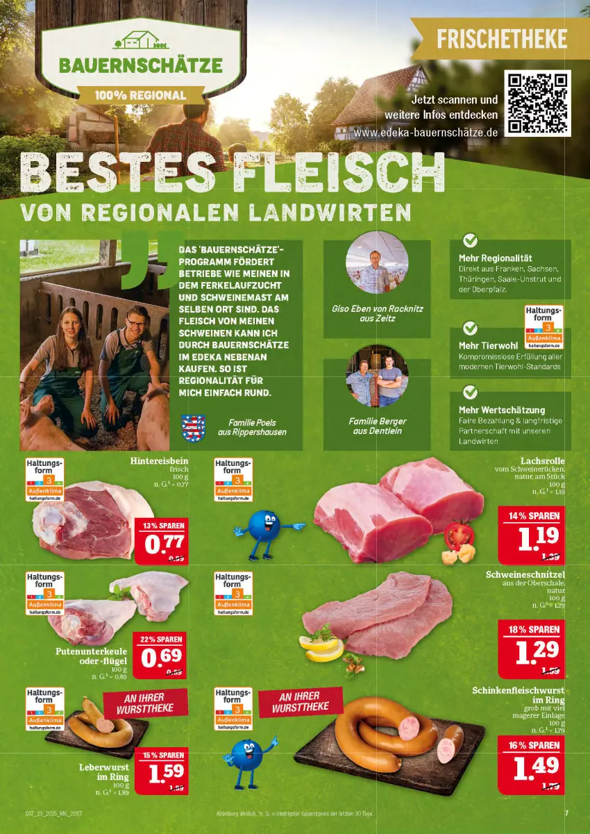 Aktueller Prospekt Marktkauf - Prospekt - von 01.06 bis 07.06.2025 - strona 7 - produkty: auer, Bau, Bauer, deka, eis, fleisch, fleischwurst, lachs, Lachsrolle, leberwurst, Liege, natur, ring, schinken, schinkenfleischwurst, schnitzel, schwein, schweine, schweinerücken, schweineschnitzel, Ti, wein, weine, wurst