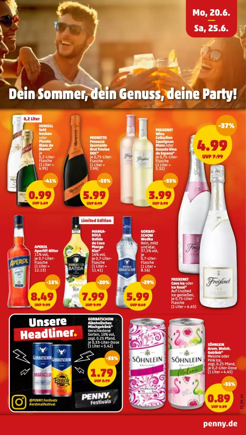 Aktueller Prospekt Penny - Prospekte - von 20.06 bis 25.06.2022 - strona 15 - produkty: brut, ecco, flasche, miele, mionetto, prosecco, puma, spumante, tee, Ti