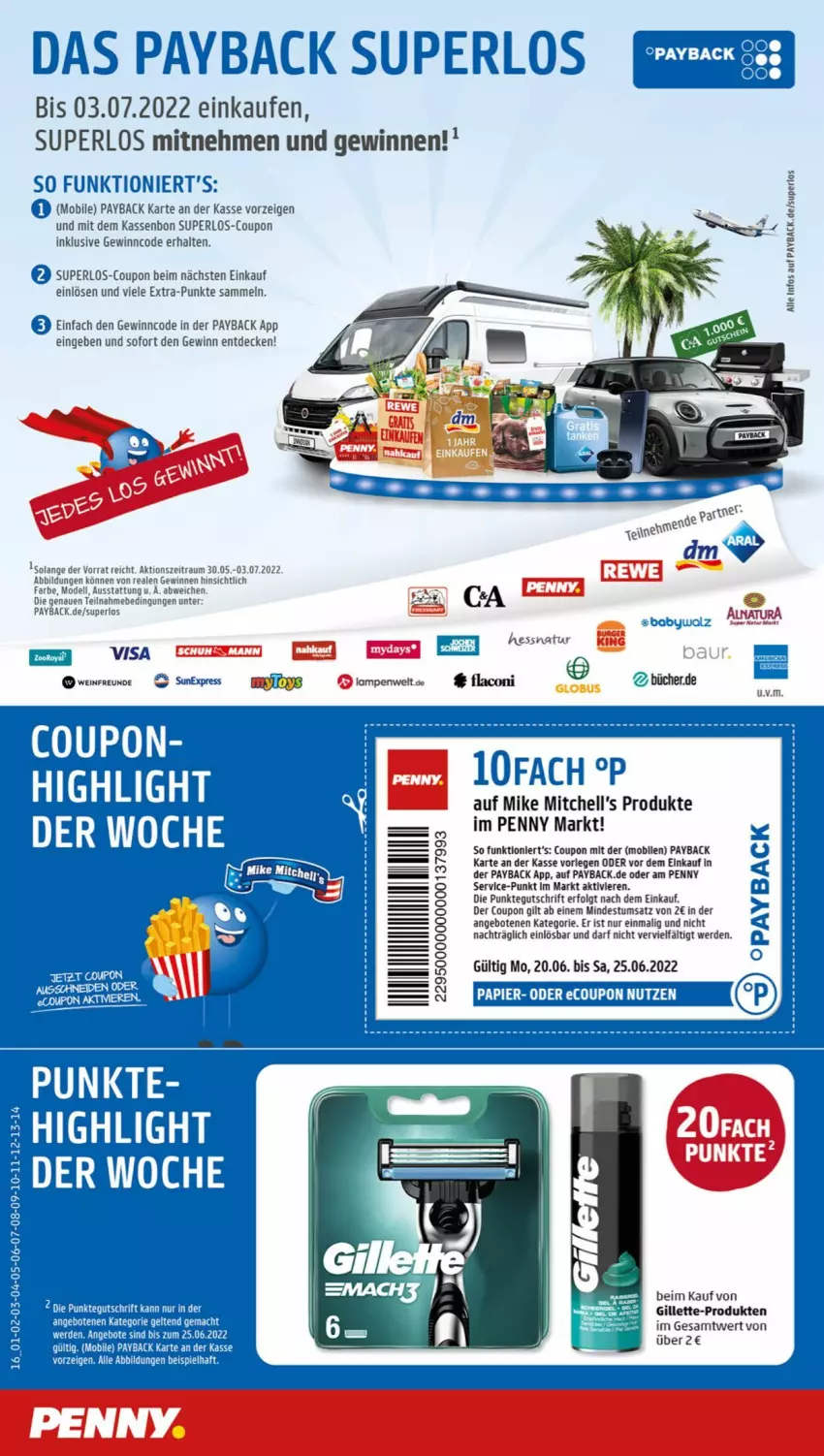 Aktueller Prospekt Penny - Prospekte - von 20.06 bis 25.06.2022 - strona 16 - produkty: angebot, angebote, Bau, coupon, decke, dell, erde, gillette, Lampe, LG, Mode, natur, payback, tee, Ti, wein, weine