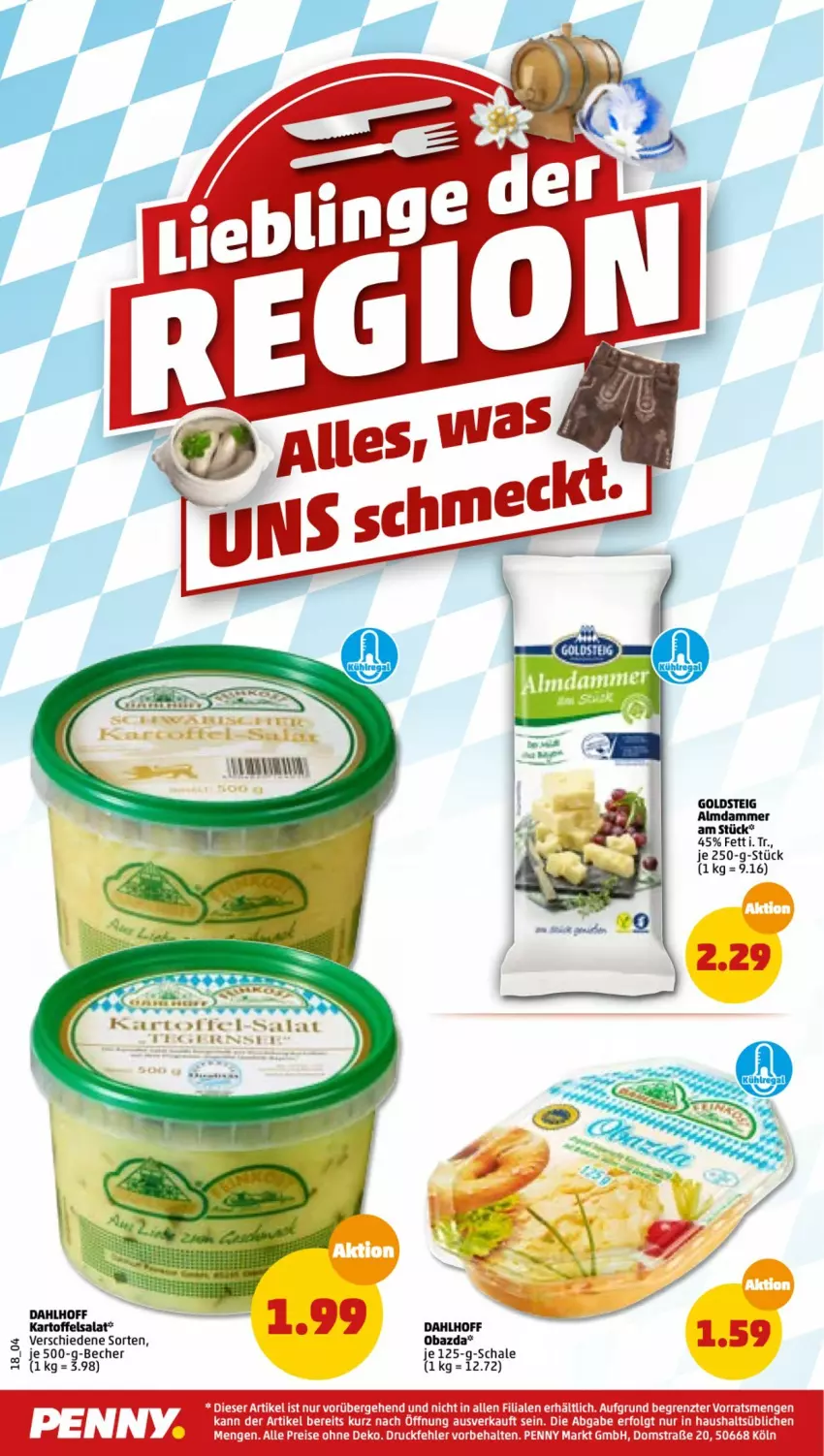 Aktueller Prospekt Penny - Prospekte - von 20.06 bis 25.06.2022 - strona 18 - produkty: Bau, Becher, eis, goldsteig, kartoffel, kartoffelsalat, LG, obazda, reis, salat, Schal, Schale, Ti, ZTE