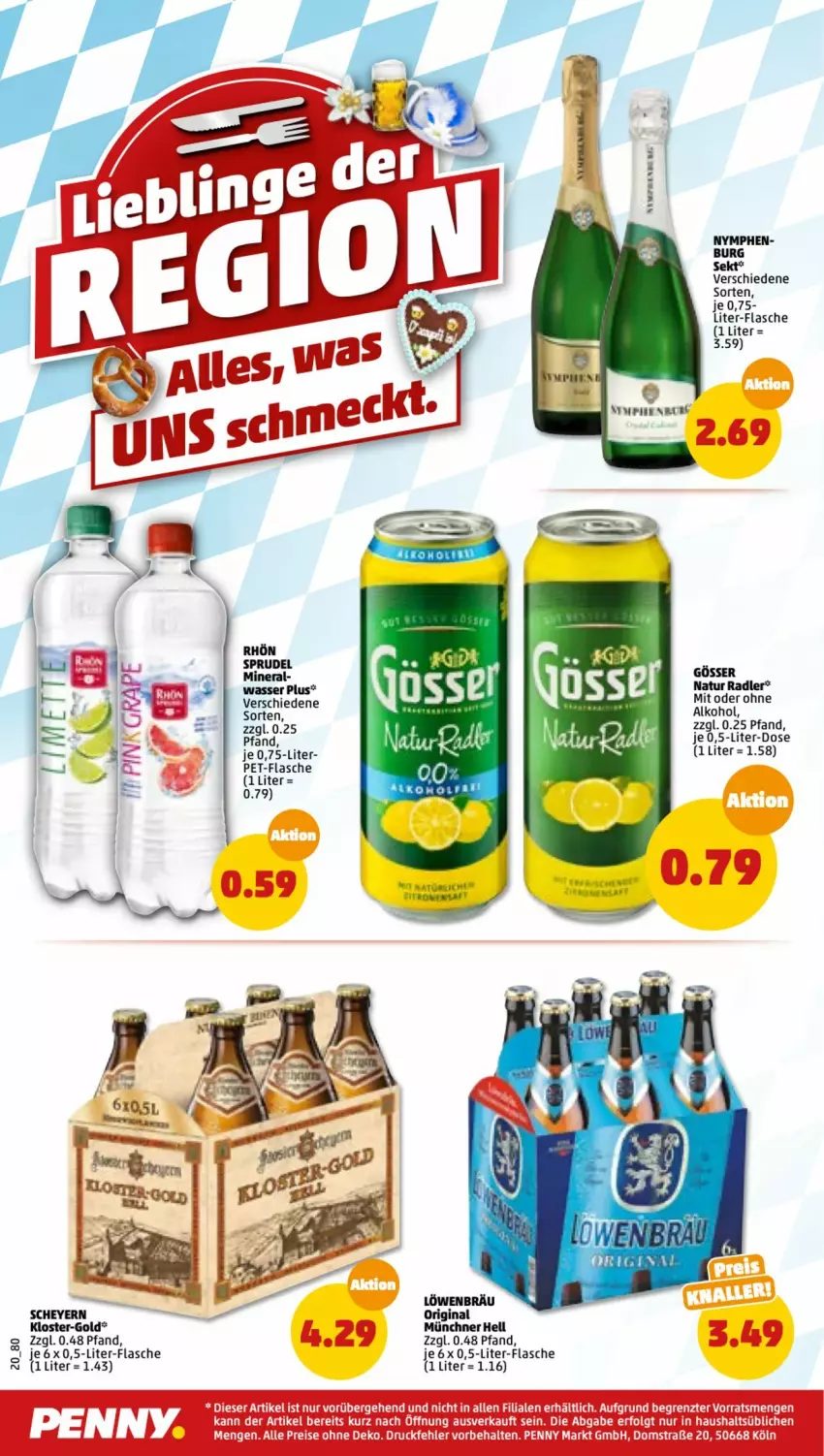 Aktueller Prospekt Penny - Prospekte - von 20.06 bis 25.06.2022 - strona 20 - produkty: alkohol, eis, flasche, gin, gösser, Mett, natur, natur radler, ohne alkohol, pet-flasche, radler, reis, sekt, Sprudel, tee, wasser, ZTE