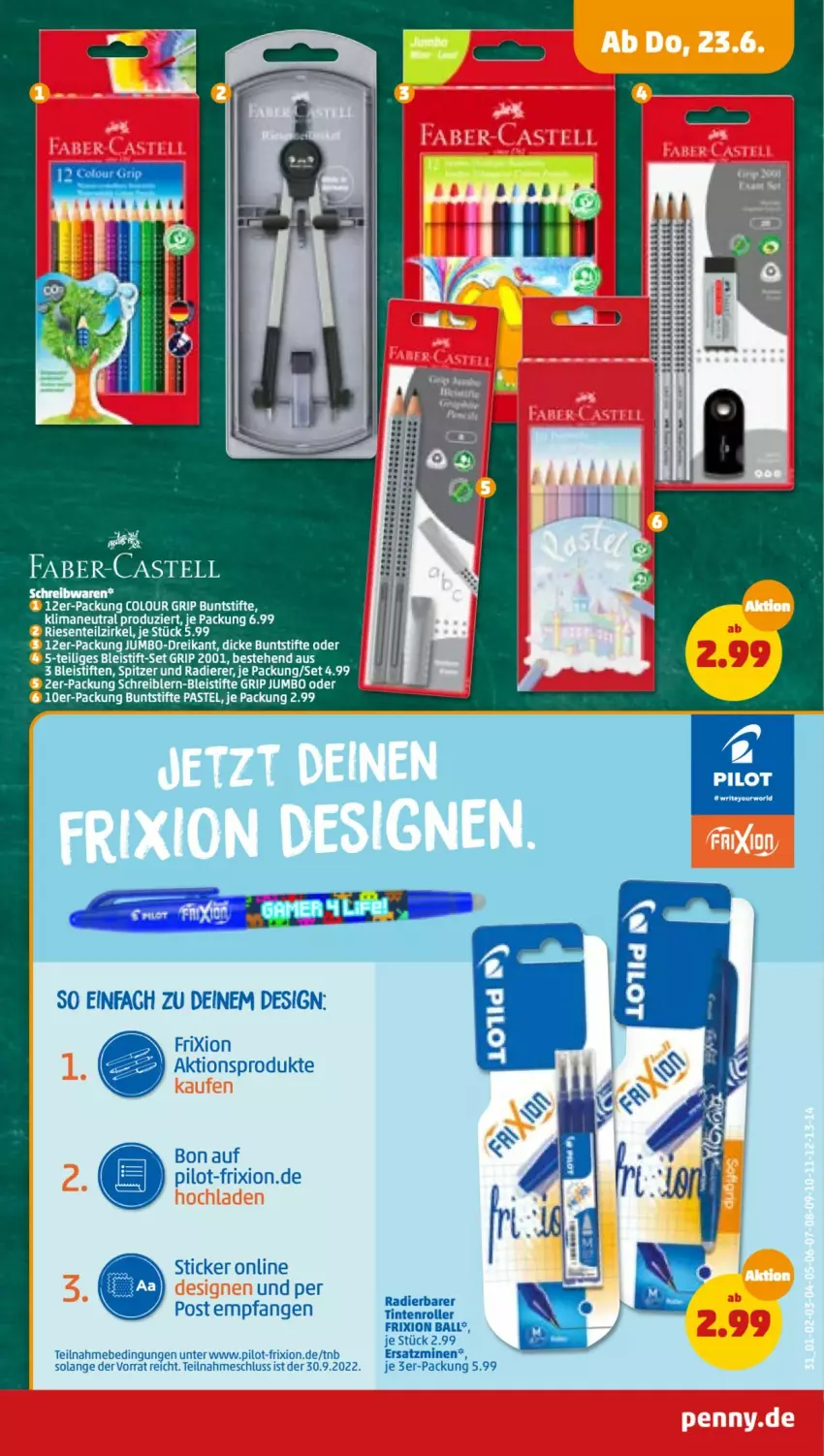 Aktueller Prospekt Penny - Prospekte - von 20.06 bis 25.06.2022 - strona 31 - produkty: ball, bett, Bleistift, bleistifte, eis, ente, jumbo, schreibwaren, stifte, Ti