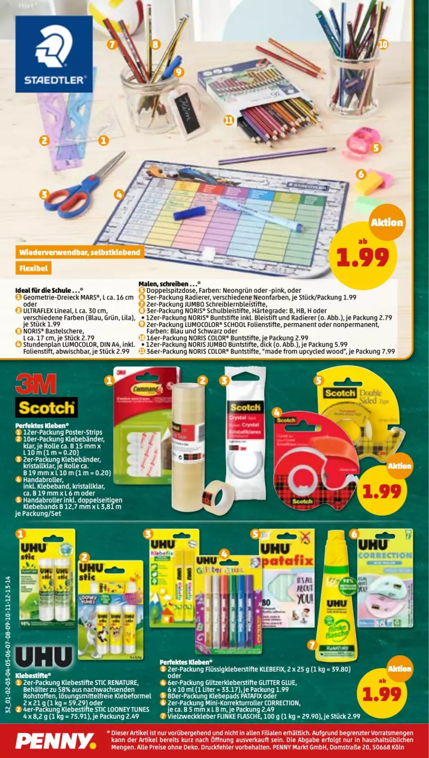 Aktueller Prospekt Penny - Prospekte - von 20.06 bis 25.06.2022 - strona 32 - produkty: Beba, Behälter, Bleistift, bleistifte, buntstifte, din a4, eis, flasche, Flinke Flasche, jumbo, kleber, mars, natur, Roller, Schere, stifte, tee, Ti, weck