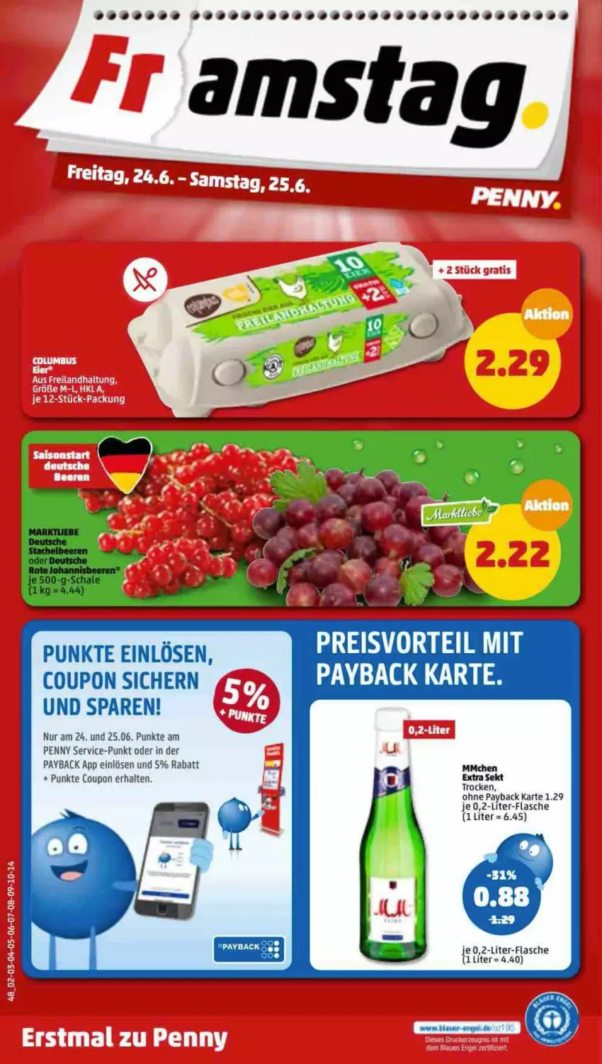 Aktueller Prospekt Penny - Prospekte - von 20.06 bis 25.06.2022 - strona 48 - produkty: coupon, eis, flasche, payback, preisvorteil, reis, sekt