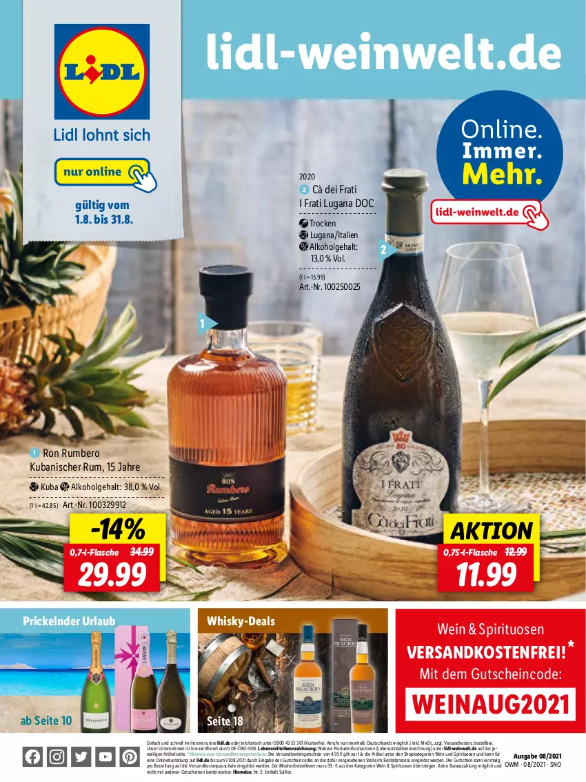 Aktueller Prospekt Lidl - Beste Weine für jeden Anlass - von 28.07 bis 31.08.2021 - strona 1