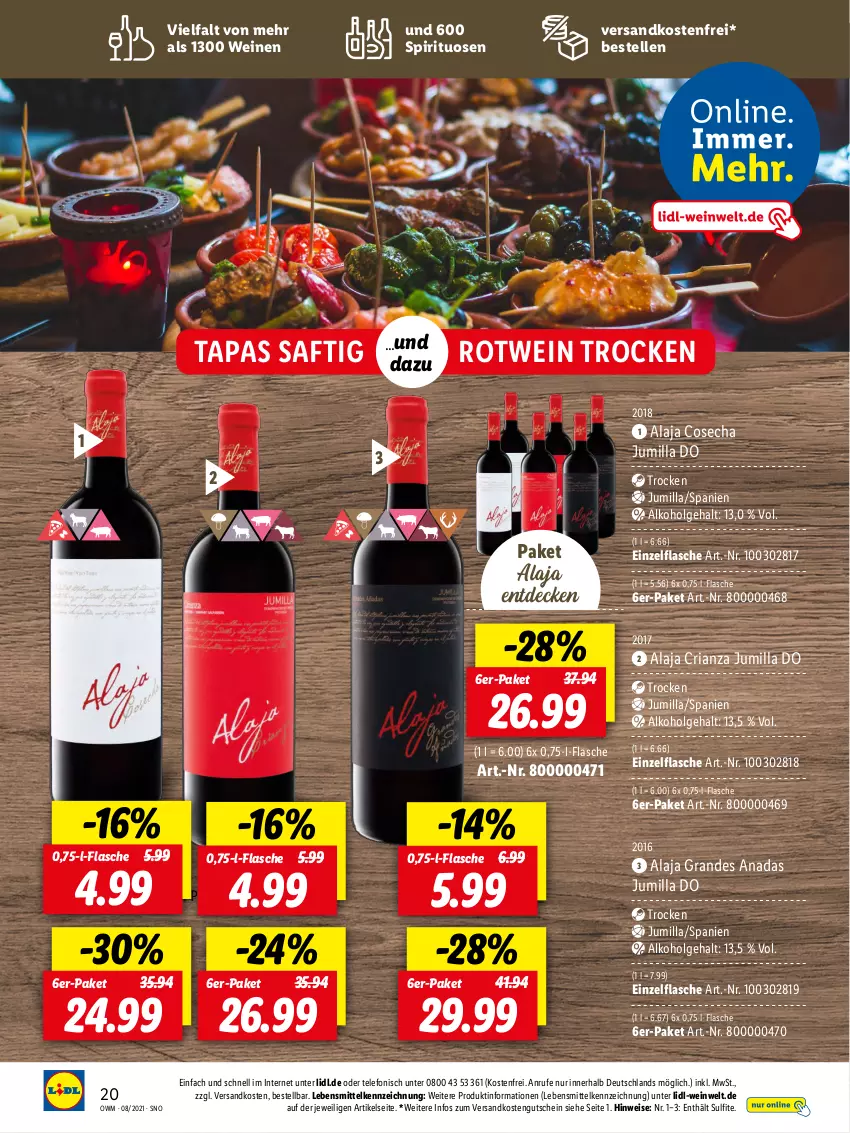 Aktueller Prospekt Lidl - Beste Weine für jeden Anlass - von 28.07 bis 31.08.2021 - strona 20