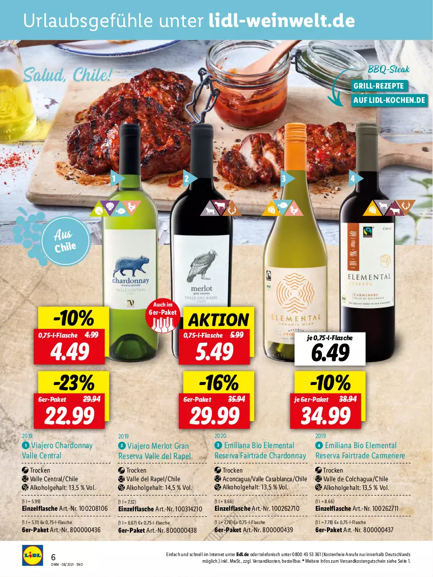 Aktueller Prospekt Lidl - Beste Weine für jeden Anlass - von 28.07 bis 31.08.2021 - strona 6