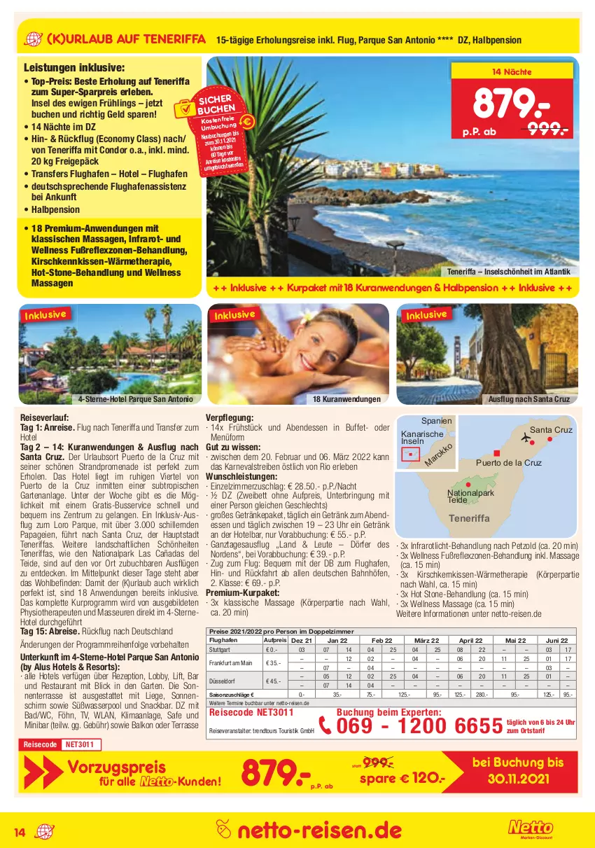 Aktueller Prospekt Netto Marken-Discount - Reisemagazin November - von 01.11 bis 30.11.2021 - strona 14