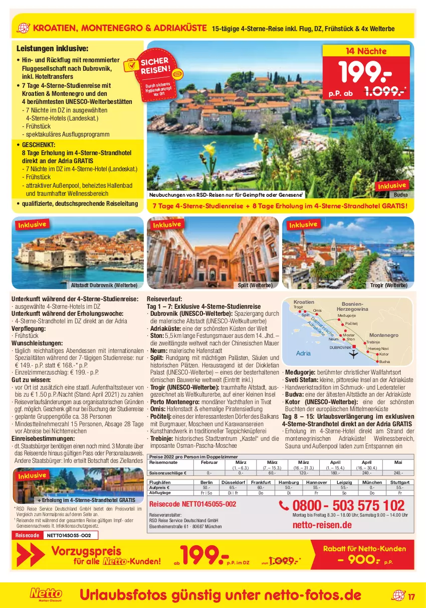 Aktueller Prospekt Netto Marken-Discount - Reisemagazin November - von 01.11 bis 30.11.2021 - strona 17