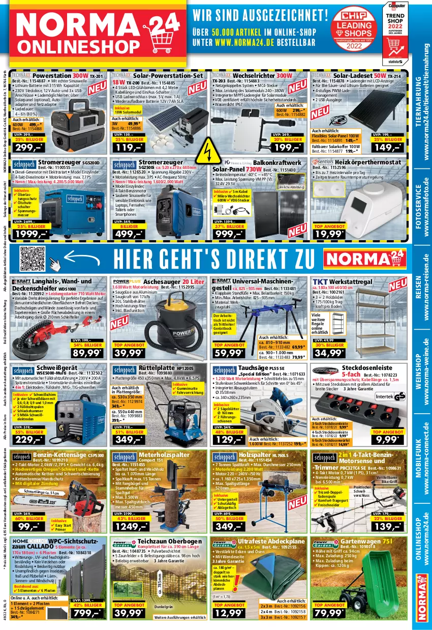 Aktueller Prospekt Norma - Norma - von 24.11 bis 11.12.2022 - strona 1 - produkty: abdeckplane, adapter, angebot, Aschesauger, auer, auto, batterie, batterien, Behälter, Birnen, Brei, bügel, decke, Diesel, Draht, eis, Elektro, elle, ente, fernseher, Garten, Holz, Holzspalter, HP, Kette, koffer, kraft, lack, Lacke, Laptop, latte, LED-Glühbirnen, LG, messer, Mode, Motorsense, ndk, regal, reis, Ria, rwe, säge, Schal, sekt, smartphone, smartphones, steckdose, Steckdosenleiste, Stromerzeuger, tablet, Tablets, Tapete, Tapeten, teller, thermostat, Ti, tiernahrung, tisch, usb, wein, weine, weinshop, werkzeug, Windschutz, würfel