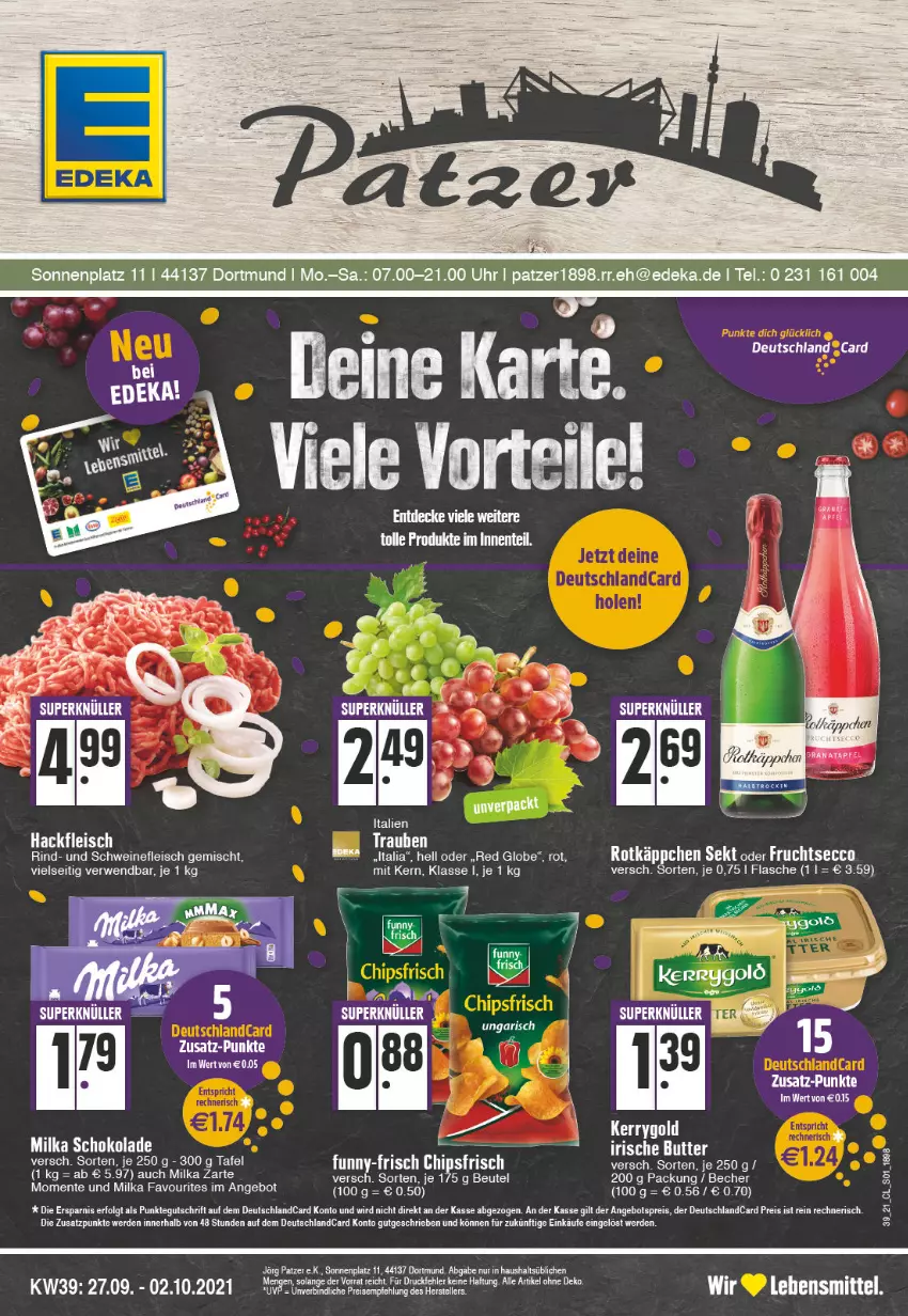 Aktueller Prospekt Edeka - Angebote der Woche - von 27.09 bis 02.10.2021 - strona 1